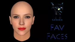 ScarlettJ FavFaces 3D model 3D model