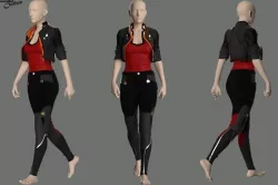 Sci-Fi Jacket with Pants - 52 Marvelous Designer and Clo3D 3D model