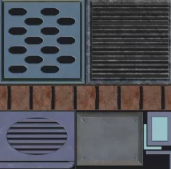 Sci-fi vents trim sheet Texture