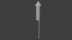 Simple Cartoon Firework 3D model