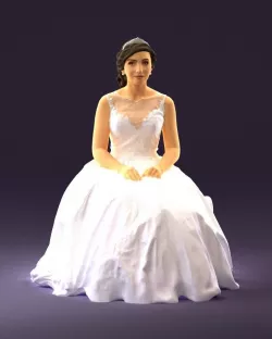 Sitting bride 0834 3D model