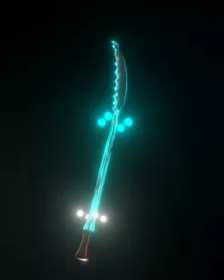 SPEAR DRAGON NAGINATA WITH SPEARS ON THE BACK AND ENERGY BALL Low-poly 3D model