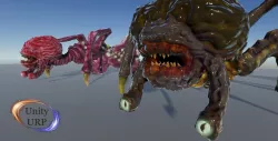 Spider brain monster Low-poly 3D model