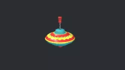 Spinning Top - Vintage Toy Low-poly 3D model
