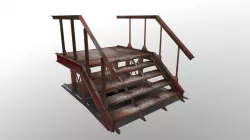 Stairs Low-poly 3D model Low-poly 3D model