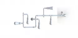 Steam punk light Low-poly 3D model