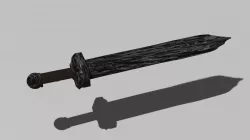 Stone Sword Low-poly 3D model