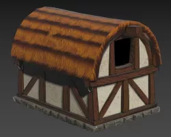 Stylized Barn Fantasy  Low-poly 3D model