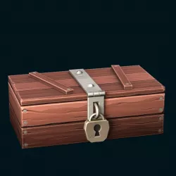 Stylized box Low-poly 3D model