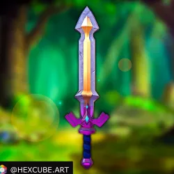 Stylized Ruppe Sword Low-poly 3D model