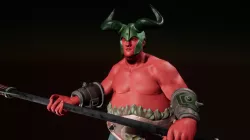 Stylized warrior Low-poly 3D model