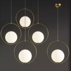 Suspension Pendant light Brass PL372 3D model