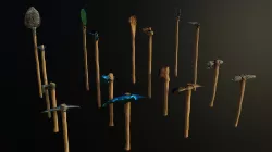 Tad More Realistic Minecraft Tools Low-poly 3D model