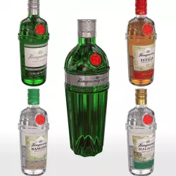Tanqueray 70cl Bottle Set 3D model