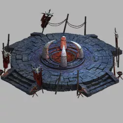 Temple of Woma-Three-tiered Altar 3D model