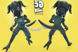 The character designs are based on a Thai dog ghost 3D model