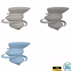 Tornado Pack 01 Low-poly 3D model