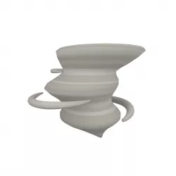 Tornado v1 003 Low-poly 3D model