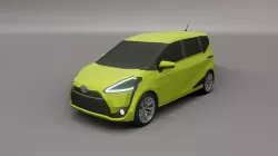 Toyota Sienta low poly 3D model Low-poly 3D model