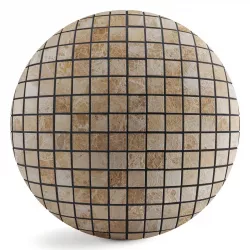 Travertine Mosaic 8k PBR Seamless texture Texture