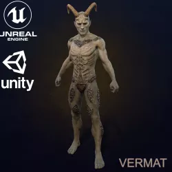Vermat demon Low-poly 3D model
