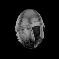 Viking helmet engraved 3D model