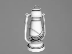 Village Lamp Low-poly 3D model