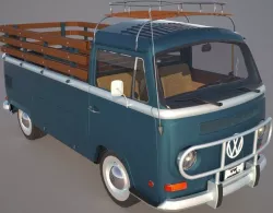 VW T2 Combi - Kombi 1970 3D model