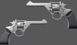 Webley WW2 Weapon Low-poly 3D model