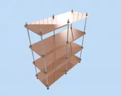 Wood cut library design 3D model