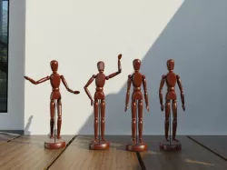 Wooden puppet 3D Model 3D model