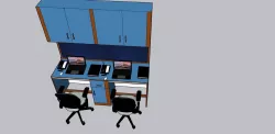 work station 3D model