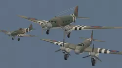 WW2 British Airplane Models Low-poly 3D model