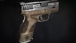 XD Mod2 - FPS Subcompact Pistol Low-poly 3D model Low-poly 3D model