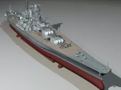 YAMATO battleship1 3D model
