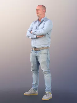 11270 Lemmi - Casual Man standing arms crossed jeans 3D model