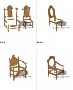 201pc furniture chair stool throne saddle rocking  STL models 3D model