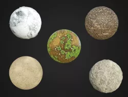 5 Natural Materials 1k 2k 4k Texture