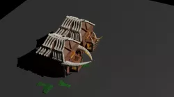a viking house  Low-poly 3D model