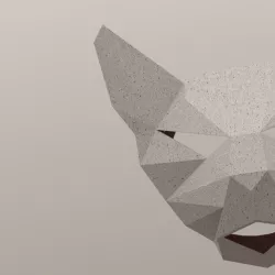 abstract cat face lighting 3D model