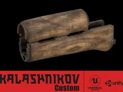 AK - Handguard - AKM-WOOD Low-poly 3D model