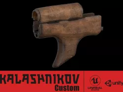  AK - Handguard - Shark Low-poly 3D model