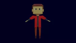 Aman Sharma Low-poly 3D model