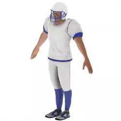 American Football player 3D Model Character - Game Ready Low-poly 3D model