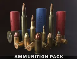 Ammunition Pack Low-poly 3D model
