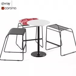 Anco Black Counter Stool by Article 3D model