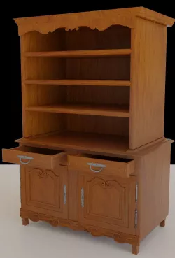 Antique China Cabinet 3D model