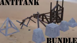 Antitank bundle Low-poly 3D model