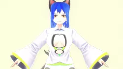 ASIAN GIRL CHINESE CAT 3D MODEL RIGGED T POSE SHAPE KEYS NEKO 4 Low-poly 3D model