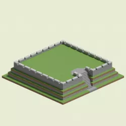 Bastion Walls 3D model